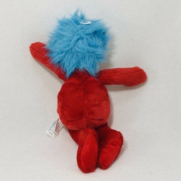 Aurora Dr Seuss Thing 1 Plush 12” Toy Doll Red Outfit Children Book Blue Hair - Picture 2 of 9